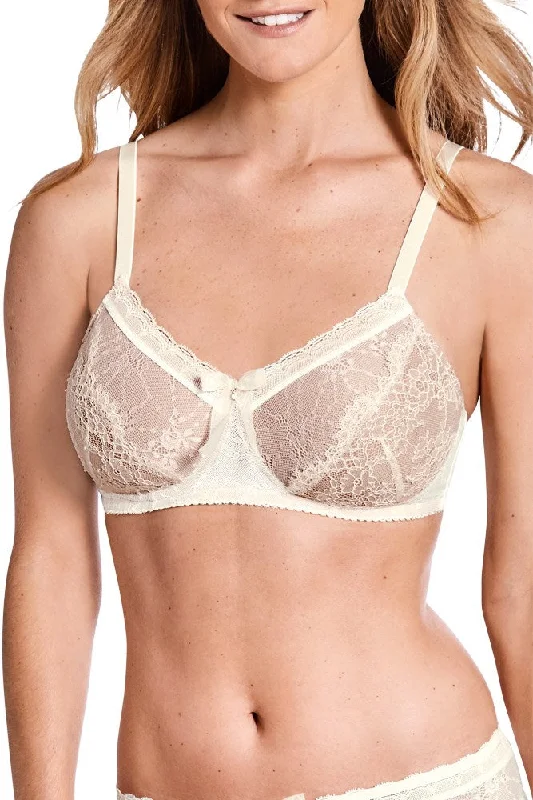 Aurora Padded Non Wired Bra - Off-White / Nude #44574 Soft Mesh Bralette