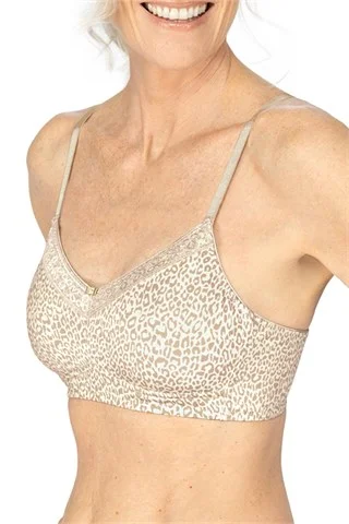 Bliss #44784 Non-wired Bra - Off-White/Sand Chic Lace Bralette