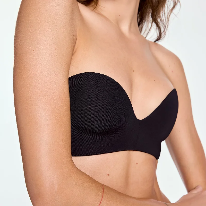 Boost Lift Up Strapless Bra Black Light Seamless Bra