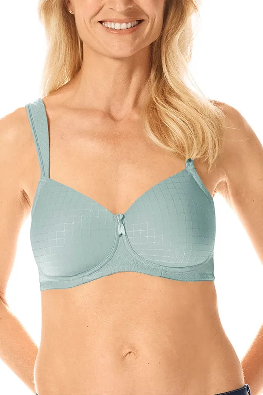 Cara Padded Non-Wired Bra - dark mint - #44915 Soft Mesh Bra