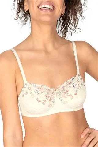 Daydream #44794 Non-wired Bra - Off-White/Floral Chic Lace Bralette