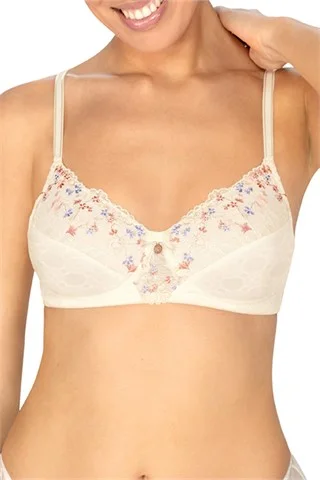 Daydream #44795 Non-wired Padded Bra - Off-White/Floral Full Support Bra