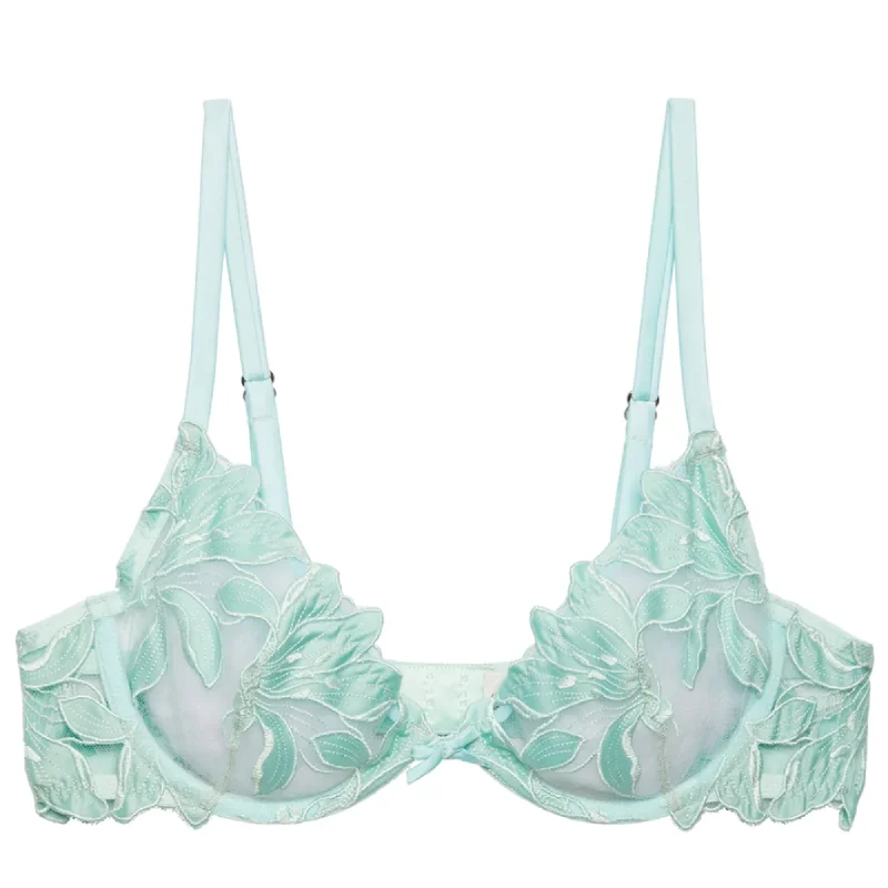 Fleur du Mal Lily Embroidery Plunge Demi Bra Multi-Way Bra Design