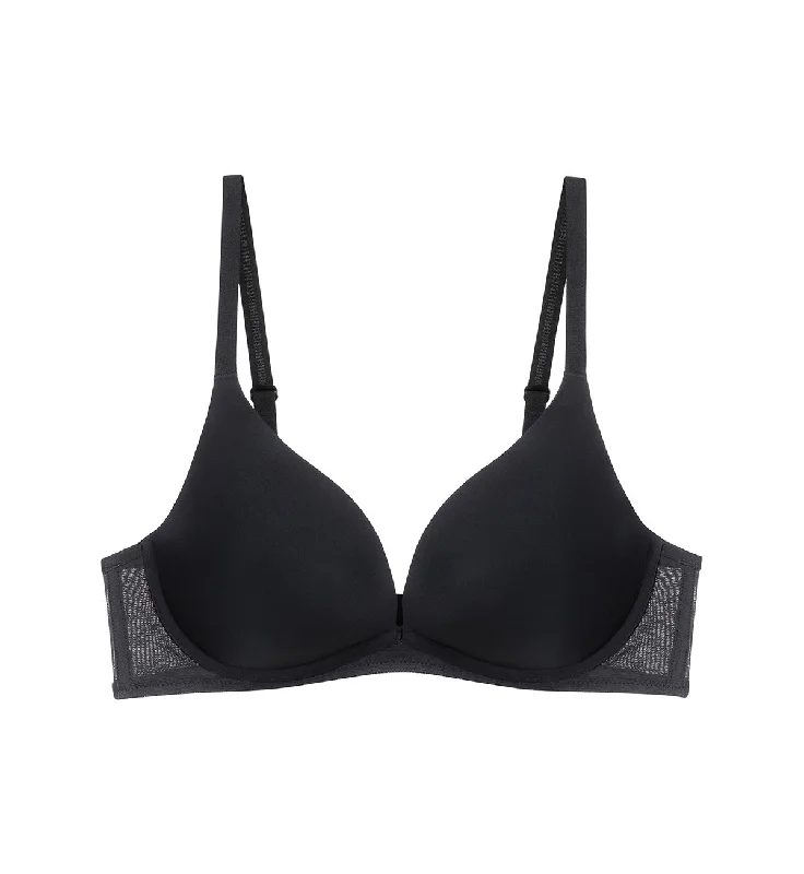 INVISIBLE INSIDE-OUT NON-WIRED PUSH UP DEEP V BRA Seamless Push-Up Bra