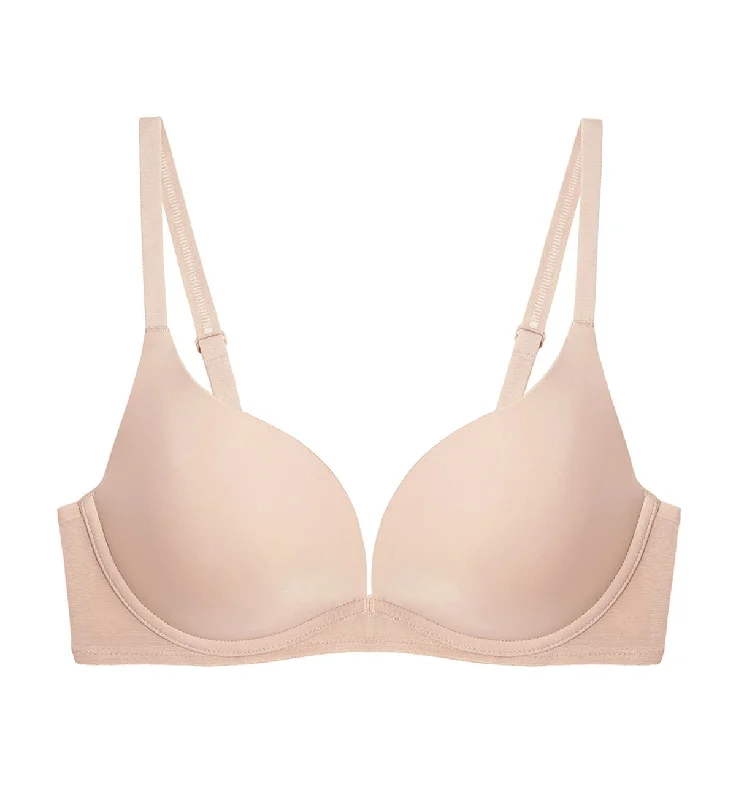 INVISIBLE INSIDE-OUT NON-WIRED PUSH UP DEEP V BRA Soft Strapless Bra