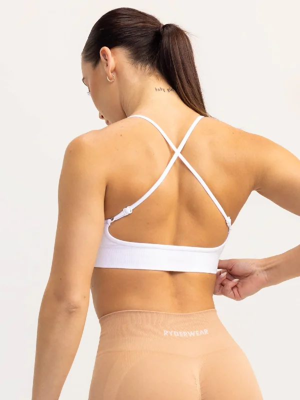 Lift 2.0 Seamless Sports Bra - White Active Wear Bra