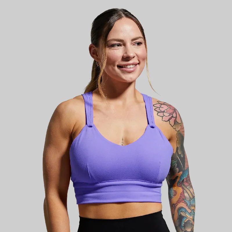 Milk and Muscles Nursing Sports Bra (Violet) Elegant Cotton Bra