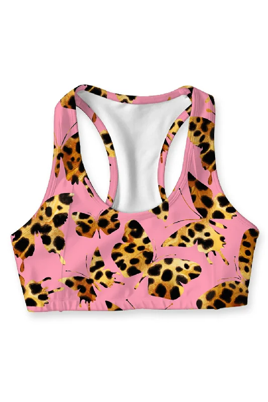 Quaintrelle Stella Pink Printed Best Seamless Sport Yoga Bra - Women Lace Back Bra