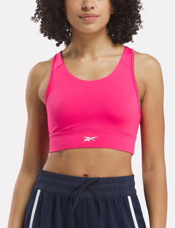 ID Train High-Support Bra - Bold Pink Sexy Mesh Bra