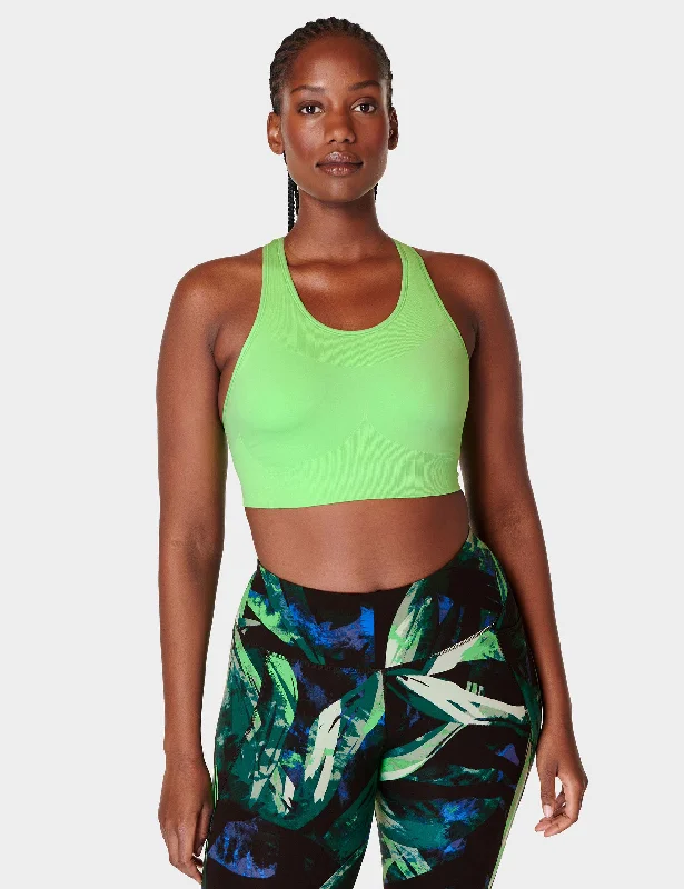 Stamina Sports Bra - Zest Green Sexy Mesh Bralette