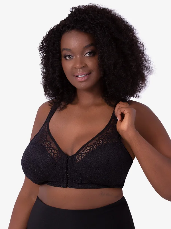 The Lora - Back Smoothing Lace Front-Closure Bra Cozy Sleep Bra