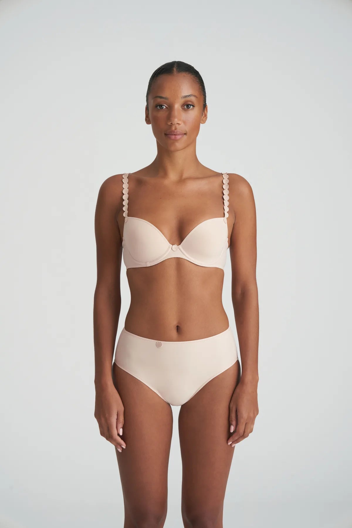 Tom Padded Plunge Bra In Caffe Latte - Marie Jo Trendy Sports Bra