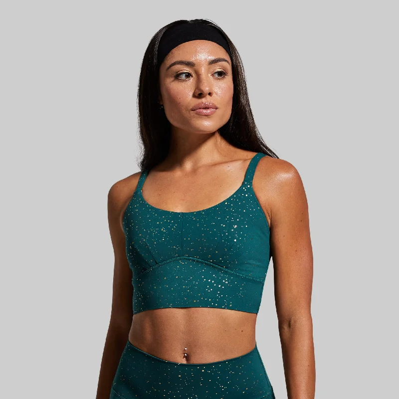 Your Go To Sports Bra (Pine Gold) Breathable Wireless Bra