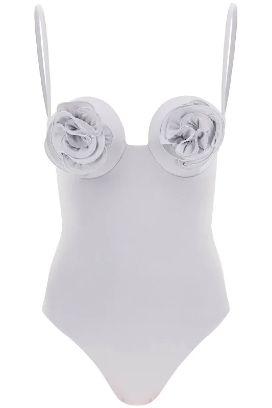 one-piece flower swims 607524 GREY Strappy Back Bikini