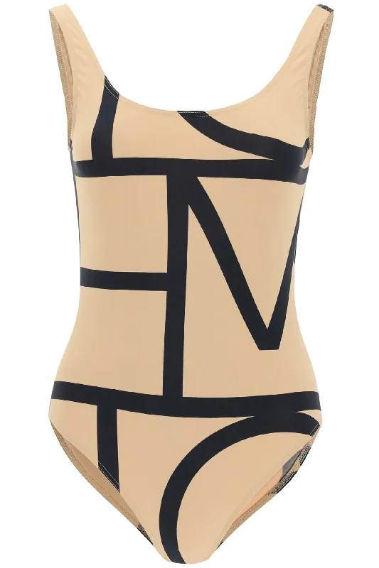 one piece monogram swimsuit 213 842 795 MONOGRAM PRINT Playful Pattern Swimsuit