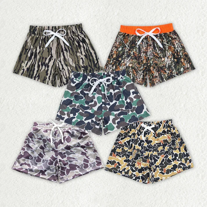 RTS Baby Boys Camo Print Summer Trunks Swimsuits Swimwears boys swim Comfortable Swim Shorts