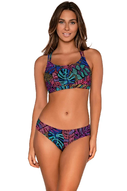 Sunsets Women's Swimwear Panama Palms Taylor Bralette Bikini Top Fun Pattern Swimsuit