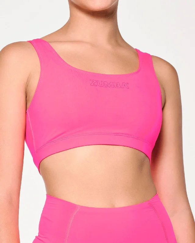 Zumba Sun And Swim Bra - Pink Sexy Cutout Swimsuit