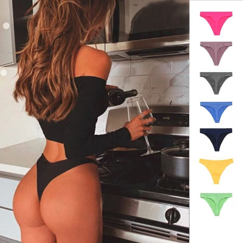 Sexy G-strings Thongs Cotton Panties Swimsuit Thong Female Rainbow Briefs Bikini Swimming Trunks for Women Ladies Underwear Floral Swimwear Set