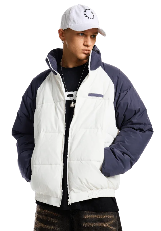 Drop Shoulder Puffer Jacket Mesh Jacket Canvas Jacket Denim Jacket