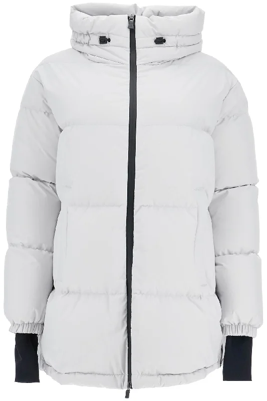 Long Down Jacket In Gore-tex In Toggled Jacket Drawstring Jacket Belted Jacket