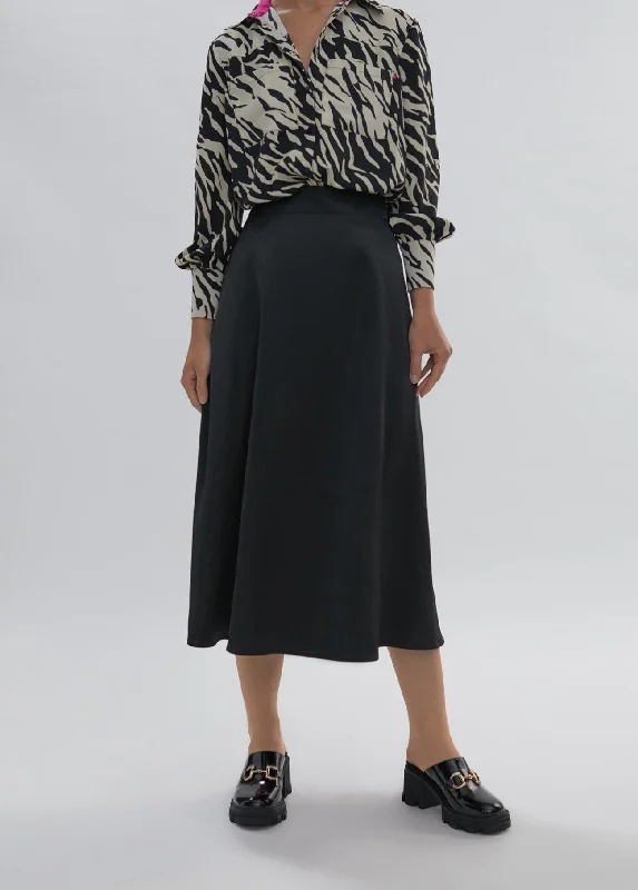 Satin midi skirt pencil skirt chic