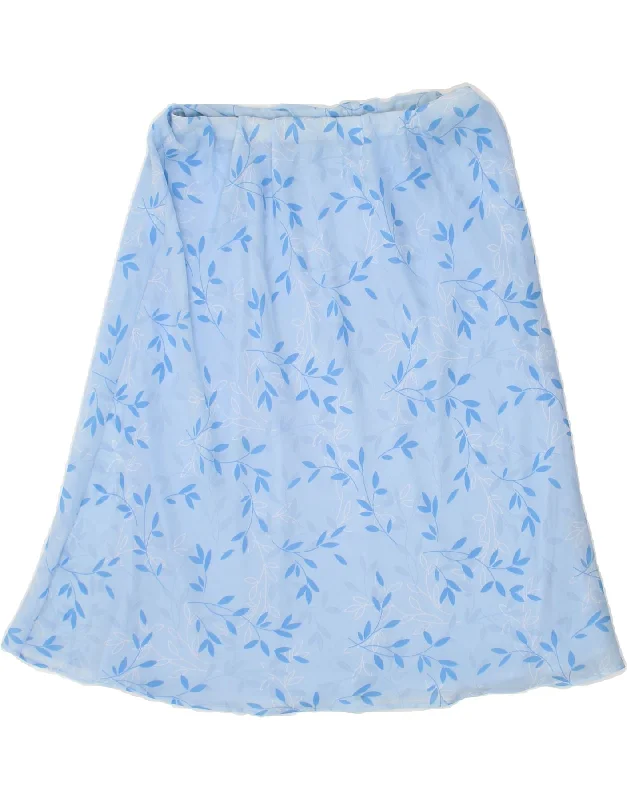 CLASSICS Womens Abstract Pattern A-Line Skirt W32 Large Blue lace skirt elegant