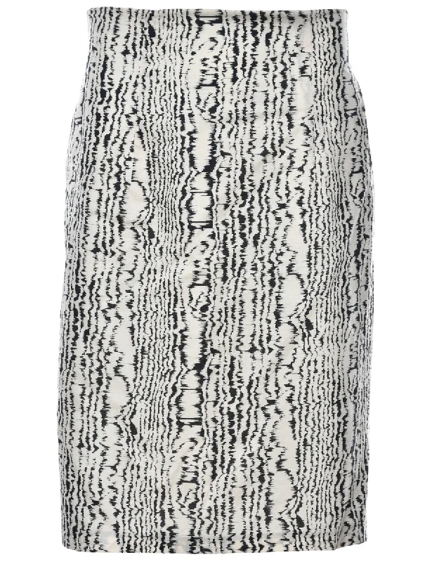 Ikat Print Skirt - L midi skirt versatile