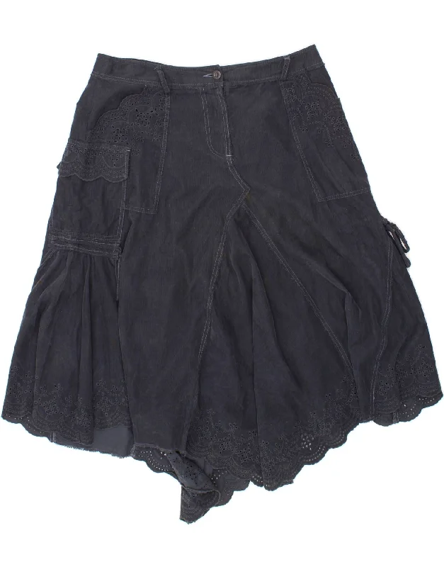 MARLBORO CLASSICS Womens Cargo Skirt IT 48 XL W36 Navy Blue Pinstripe corduroy skirt durable