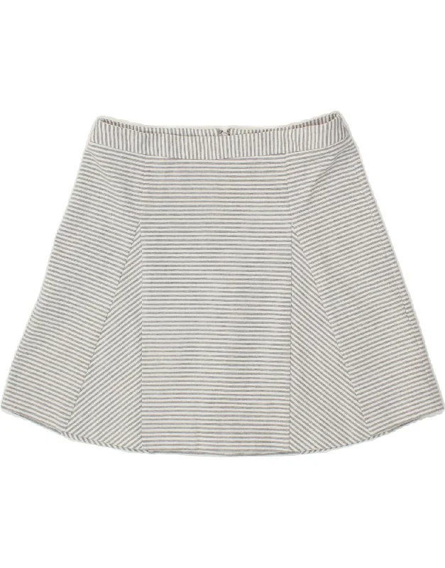 MICHAEL KORS Womens Mini Skirt US 6 Medium W30  Grey Striped Polyester tulle skirt dreamy