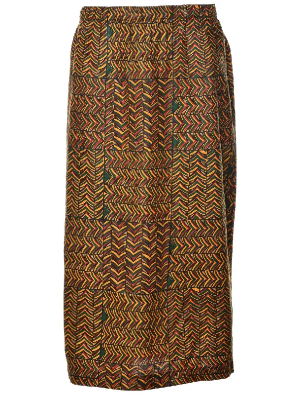 Patterned Skirt - M modal blend skirt