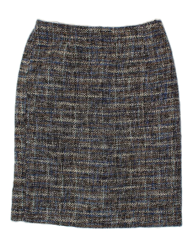 VINTAGE Womens Pencil Skirt UK 14 Large W30 Multicoloured Flecked tiered skirt playful